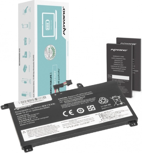 Movano akkumulátor Lenovo ThinkPad T570/T580/P51s laptopokhoz 2000 mAh 30 Wh