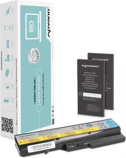 Movano L09L6Y02 akkumulátor Lenovo B570/G560/G570/G770 notebookokhoz (Li-ion, 4400 mAh, 48 Wh)