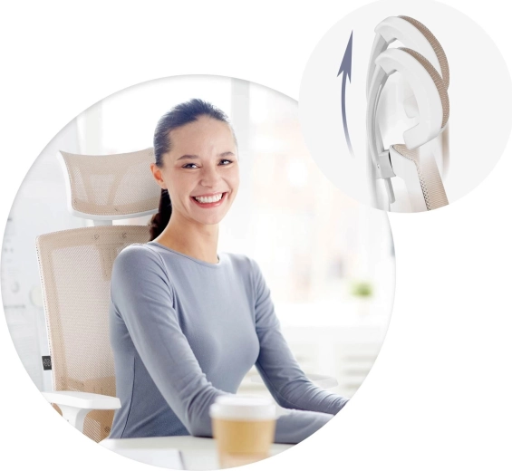 Állítható fejtámla és csendes, gumírozott kerekek