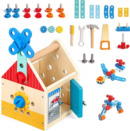 Fa barkácsház szerszámokkal ECOTOYS