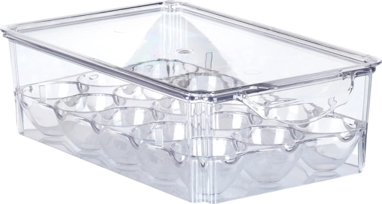 Átlátszó fedél a tisztaságért és a rakásolhatóságért