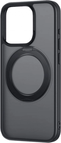 Telefontok állvánnyal Baseus SkyRing 360° iPhone 15-höz + edzett üveg és tisztítószett (fekete)