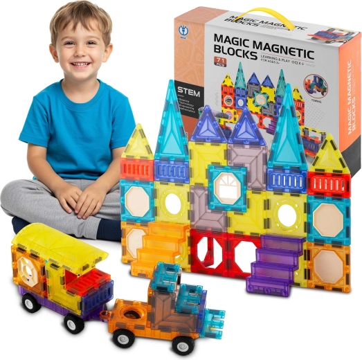 Ricokids mágneses építőjáték 71 darabbal