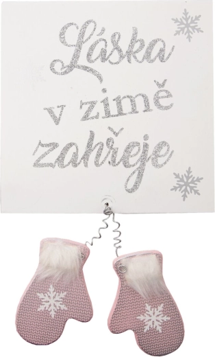 Fa karácsonyi tábla „Szeretet” fehér színben 20 × 30 cm