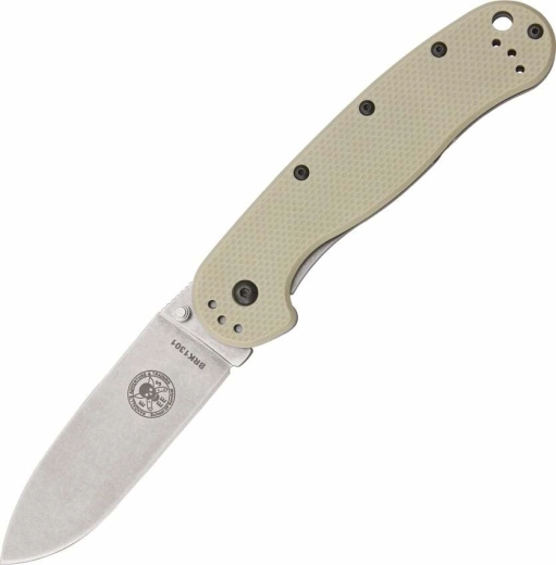ESEE Avispa Desert Tan – zsebkés kültéri használatra, 8,9 cm, szatén, barna, FRN