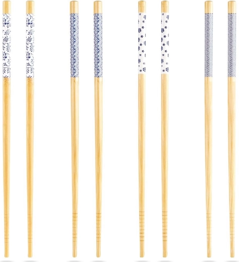 Bambusz evőpálcikák sushihoz, 24 cm, 8 db-os szett