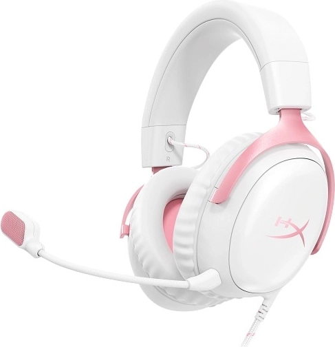 HyperX Cloud III fehér/rózsaszín gamer headset