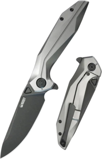 Kubey Nova titán zsebkés 9,3 cm, darkwash, szürke