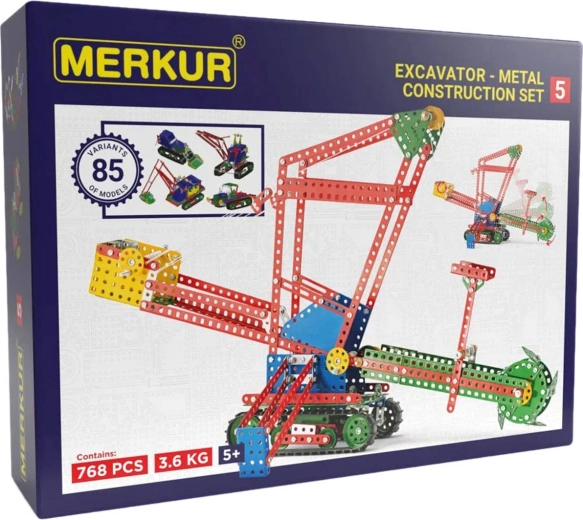 Merkur 5 nagy fém építőkészlet, 768 alkatrésszel
