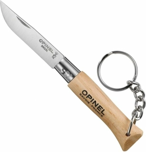 Opinel No. 04 Inox kulcstartós zsebkés, bükkfa 5 cm
