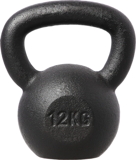 Öntöttvas HMS kettlebell 12 kg, fekete
