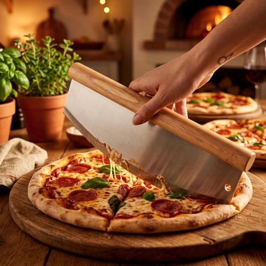 Gyors pizzaszeletelés a feltétek elmozdítása nélkül