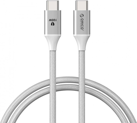 Orico USB‑C – USB‑C töltőkábel 100 W, fehér