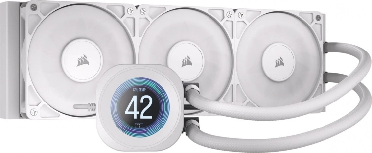Nautilus 360 RS LCD fehér, 360 mm-es AIO vízhűtés CPU-hoz