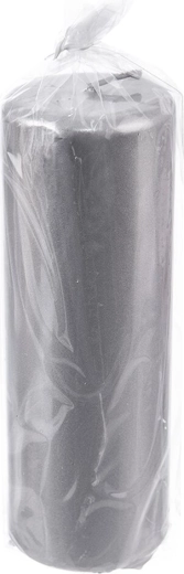 Ezüst henger gyertya 6 × 12 cm