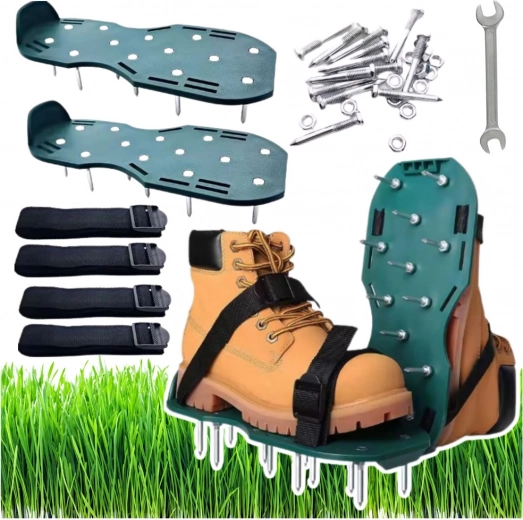 Szellőztető gyeplazító tüskékkel cipőkre pázsithoz