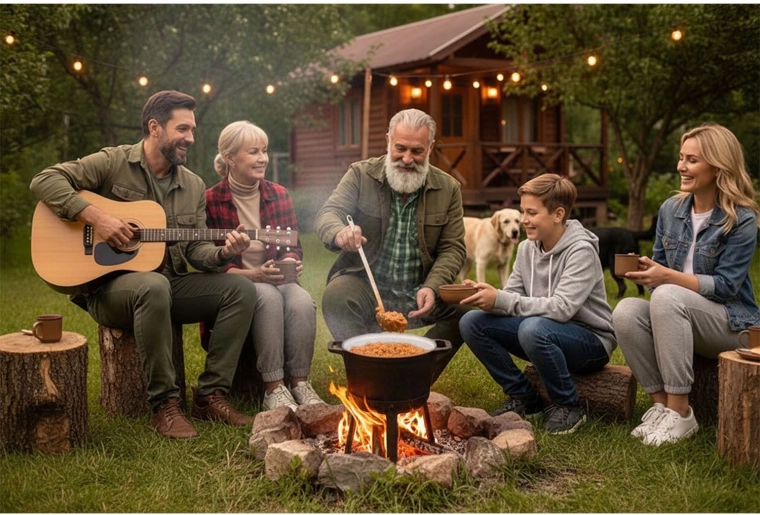 Stabil főzés nyílt láng felett