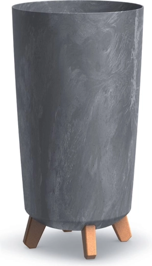 Gracia Tubus Slim virágcserép betonhatású, 19,5 cm, marengo