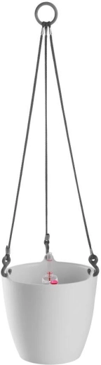 ARIELLA függő virágtartó, 25 cm, fehér