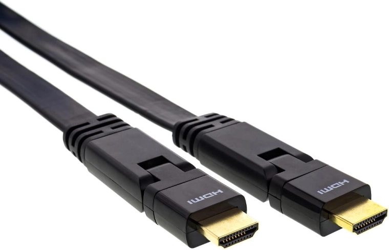 Sencor forgatható lapos HDMI 2.0 kábel Ethernettel, 1,5 m
