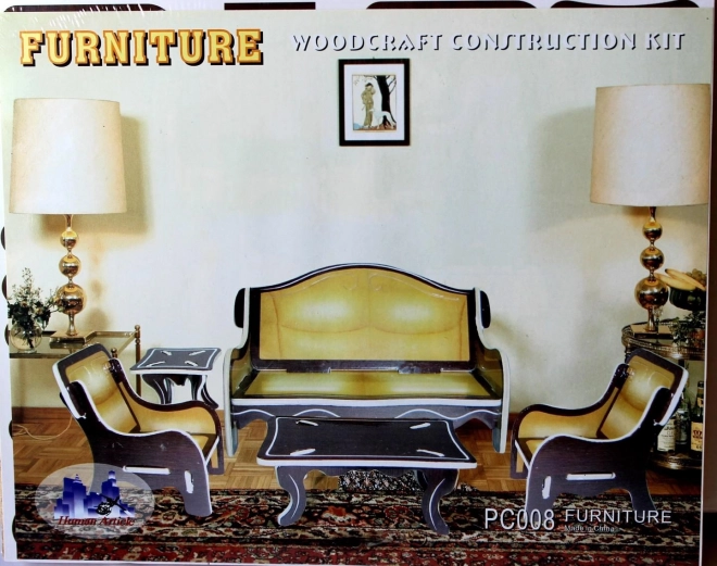 Fa 3D Puzzle Nappali Színes