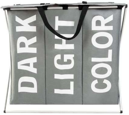 Háromrekeszes szennyestartó összecsukható vázzal