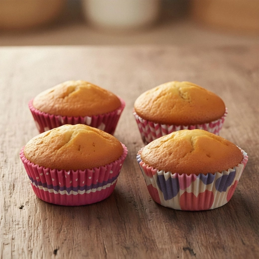 Szívecskés papír muffinformák, 100 db