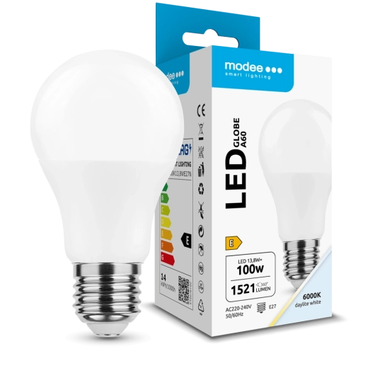 LED izzó Globe A60 13,8 W E27 360° 6000 K 1521 lm