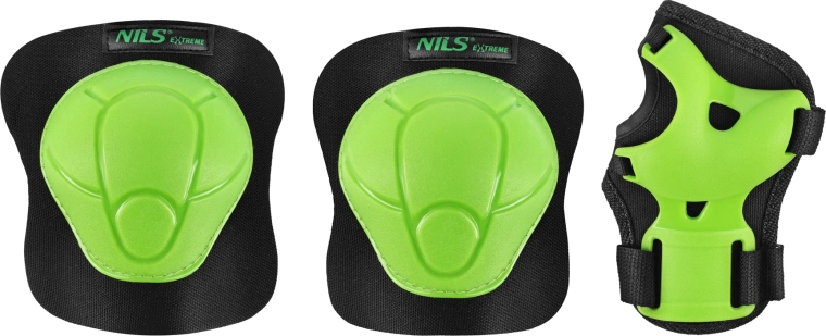 NILS Extreme H210 zöld görkorcsolya- és gördeszka védőfelszerelés szett – S
