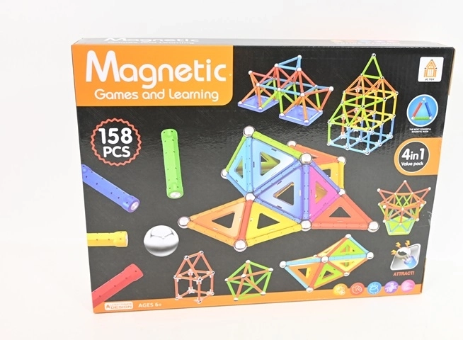 Mágneses építőjáték 158 darabbal