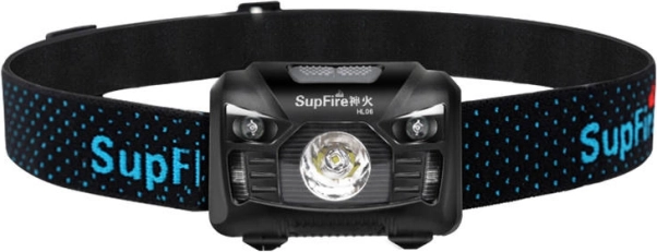 SUPERFIRE HL06 fejlámpa, 500 lm, USB töltés