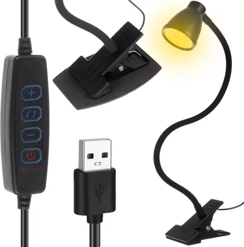Izoxis asztali LED-lámpa csipesszel