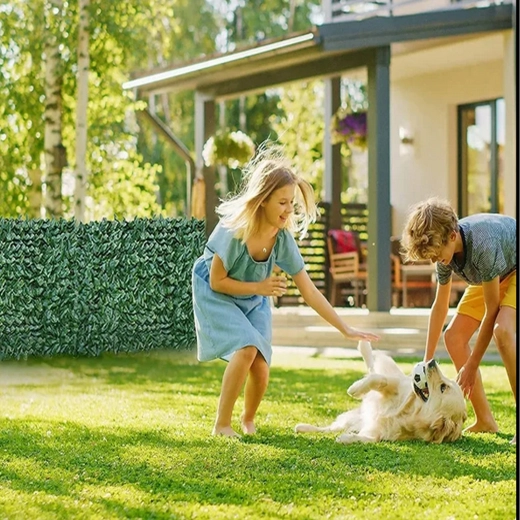 Mű bukszus sövény borostyán mintával falra és erkélyre 1,75 × 3 m