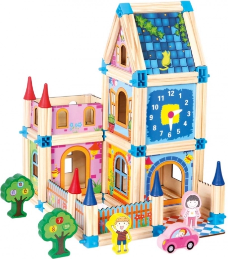 Fa építőkészlet Bino Kastély