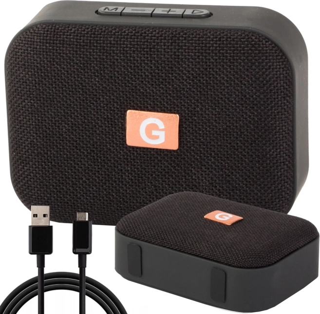 Bluetooth mini hangszóró FM rádióval, USB-vel és microSD-vel – fekete