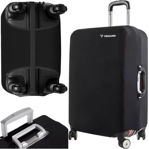 Trizand 23839 Utazóbőrönd-huzat M 62 x 43 x 27 cm fekete