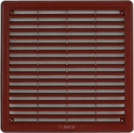Szellőzőrács hálóval 250 × 250 mm – Barna