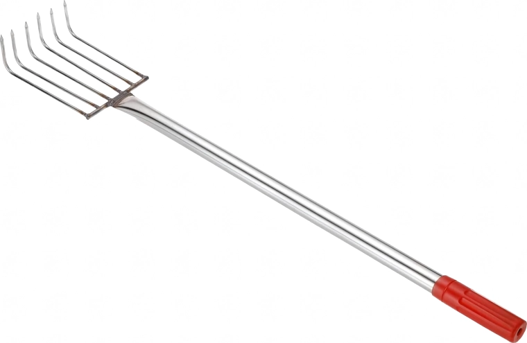Kerti fém talajlazító gereblye 6 foggal, 56 cm