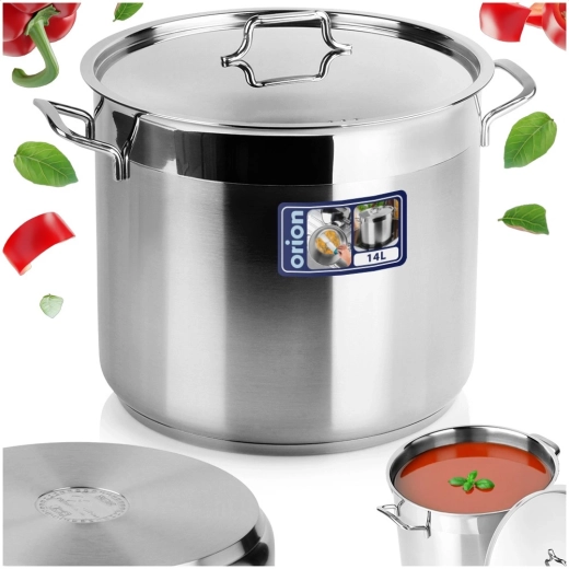 Nagy, 14 l-es űrtartalom praktikus fedővel