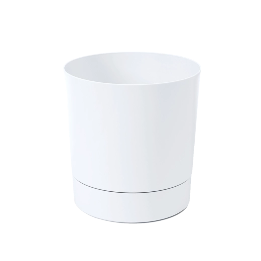 Aura 20 cm fehér virágcserép alátéttel