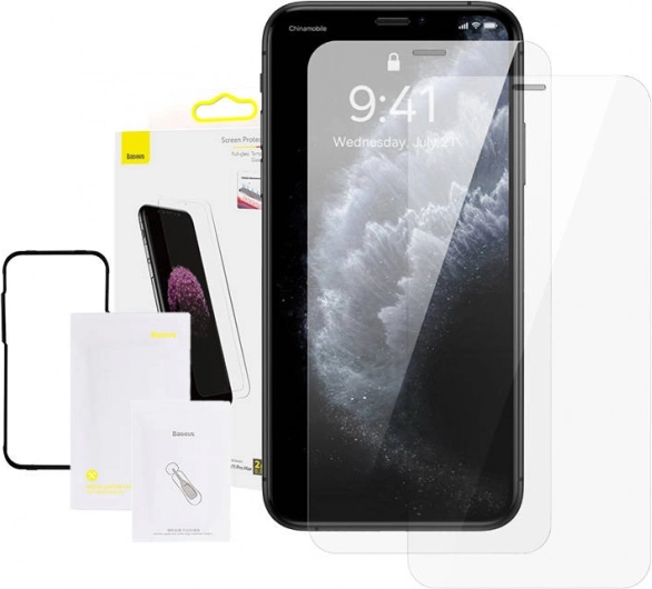 Baseus edzett üveg 0,3 mm iPhone X / XS / 11 Pro-hoz (2 db) – iPhone XS Max / 11 Pro Max
