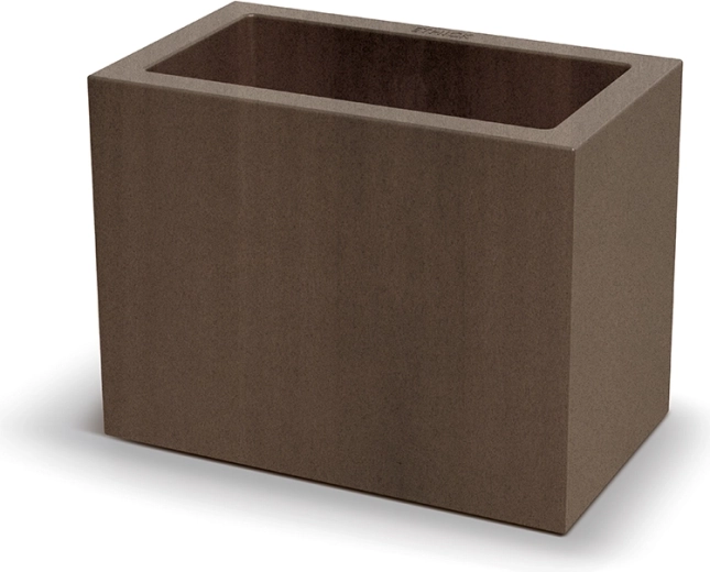 Téglalap alakú önöntöző virágláda 58 cm, rozsdabarnás