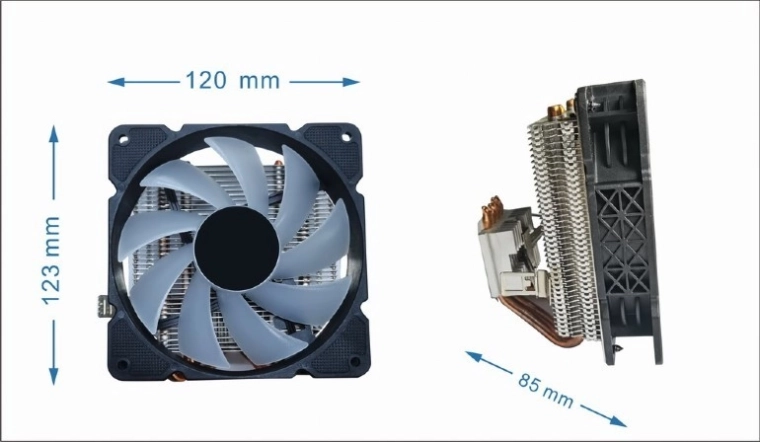 Gembird Huracan processzorhűtő 120 mm 100 W ARGB PWM