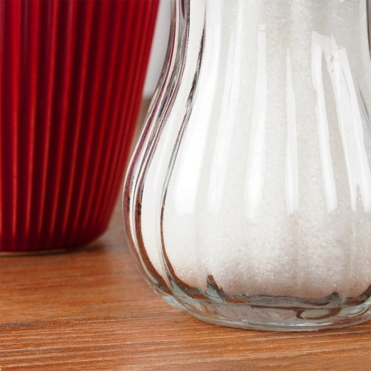 Tartós, átlátszó üveg bordázott testtel