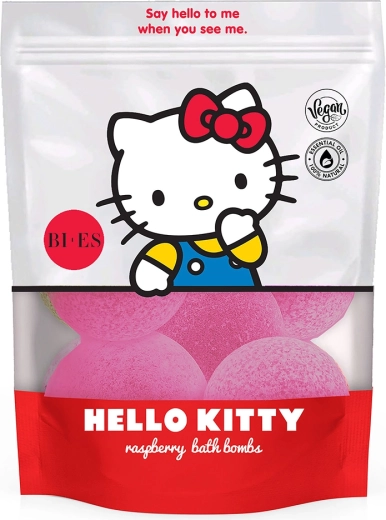 Hello Kitty málnás pezsgő fürdőbombák 6×55 g