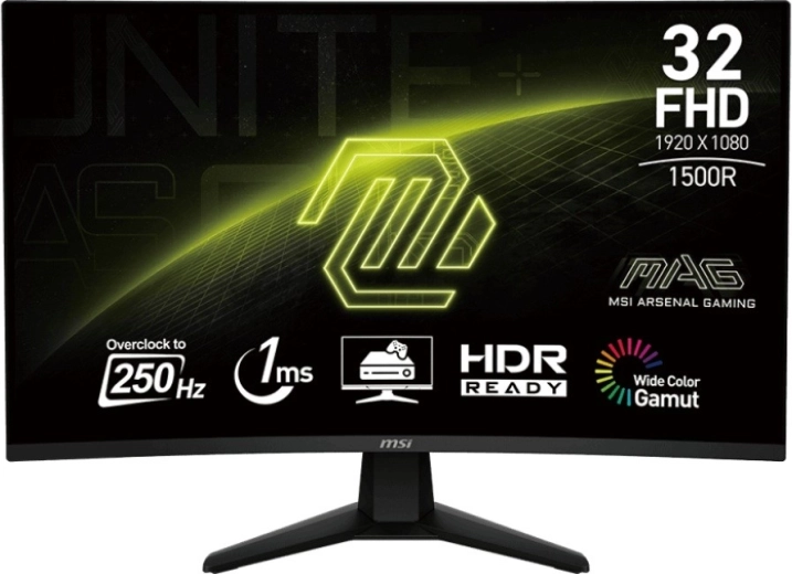Monitor 31,5" MAG 32C6X LED FHD ívelt 250 Hz fekete