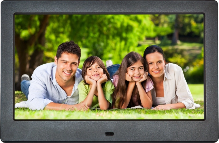 10,1" IPS digitális képkeret videóval és távirányítóval, fekete