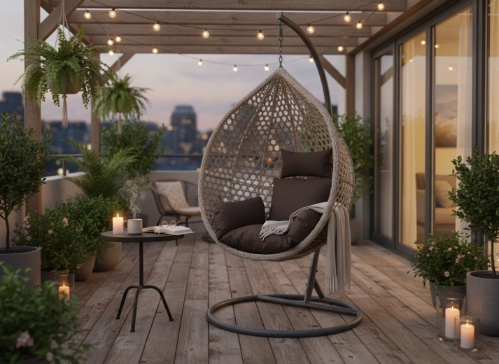 Stabil fémállvány a finom ringatózáshoz