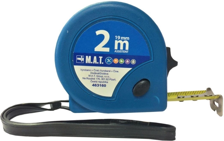 Önhúzó mérőszalag 2 m × 19 mm ASSISTENT