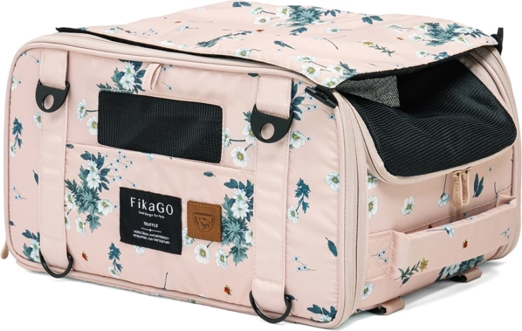 FikaGO Truffle Arctic Flowers utazótáska kutyák és macskák számára